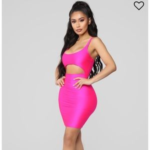 Fashion nova hot pink dress